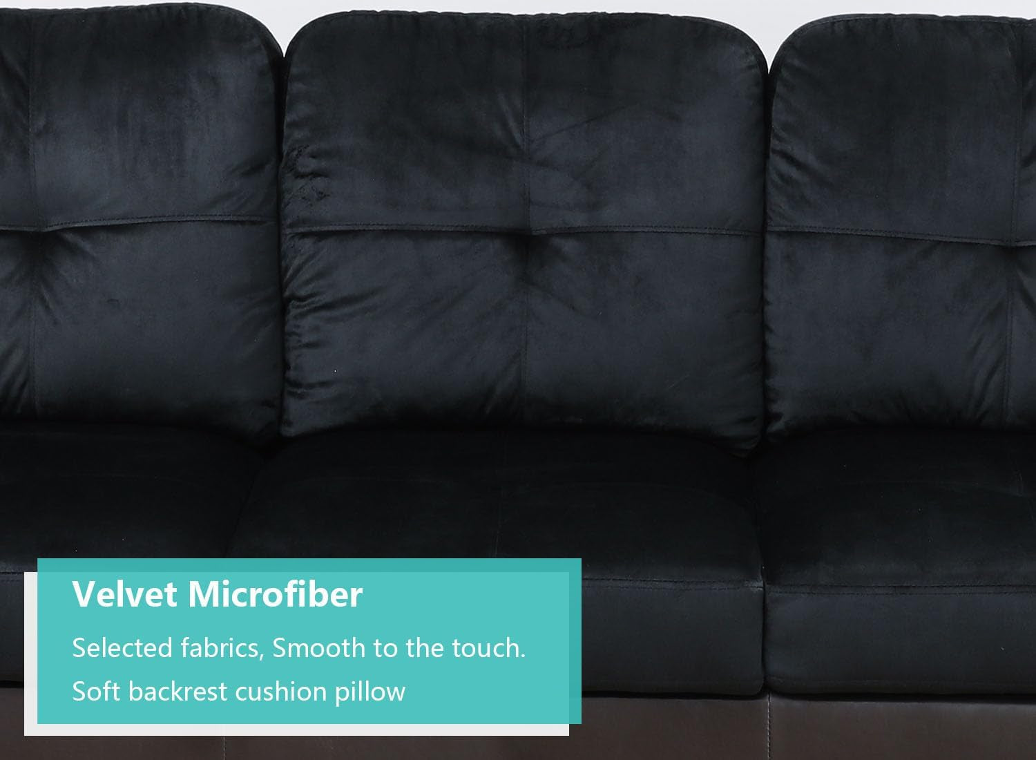 Midnight Blue Sectional Couch for Living Room Set, 105 Inch Sectional Sofa L Shaped Couch with Storage Ottoman/Microfiber Fabric/Facing Right Chaise