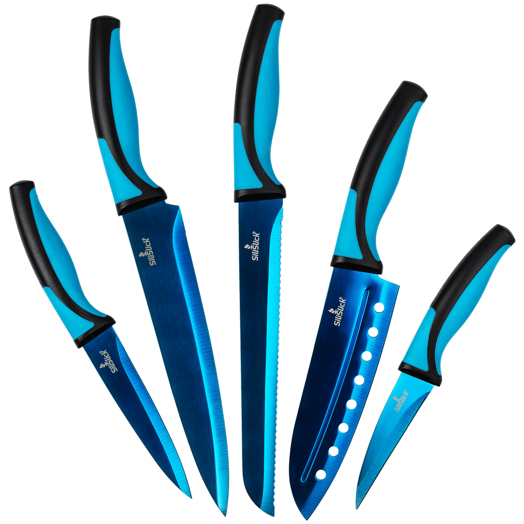Kitchen Knife Set - Titanium Coated Blades